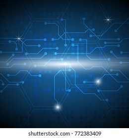 Vector blue future abstract technology background.