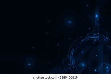 Vector blue futuristic technology abstract. Hi-tech background.