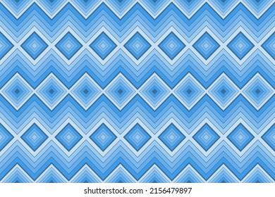 VECTOR of BLUE Geometric ethnic oriental seamless pattern traditional. Design for background, wallpaper, vector illustration, textile, fabric, clothing, batik, carpet, cover skin.