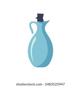 Vector blue glass drink pitcher 