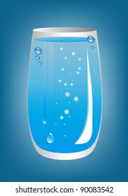 vector blue glass illustration
