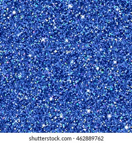 Vektorblau-Glitter mit farbigen Highlights. Detailliertes nahtloses Muster.
