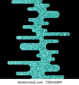 Vector blue glitter wave abstract background, sparkles on black background, vip design template