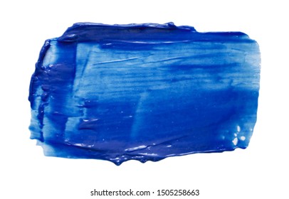 Vector blue glossy oil texture isolated on white - paint banner for Your design