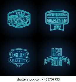 vector blue glow neon modern pattern series of trading reduction proposal and quality product tag classical nighttime group isolated unique black pile digital trendy nocturnal mark warehouse employmen