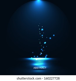 Vector blue glowing background technology special effect light particles
