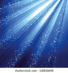 Vector  blue glowing lights with room for an added object