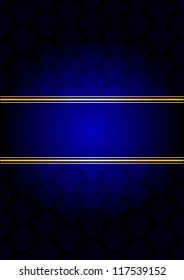 Vector blue and gold background