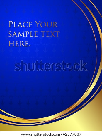 Vector Blue Gold Background Stock Vector (Royalty Free) 42577087