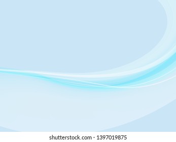 Vector blue gradient abstract background. Wavy waves banner color line for web banner. Line curve vector