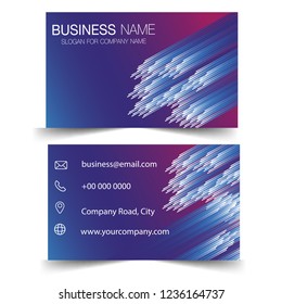 Vector blue gradient abstract lines banner . Creative business card and name card, horizontal simple clean template vector design, layout in rectangle size. Flat Design Vector Illustration.