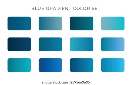 Vector Blue Gradient Color Palette