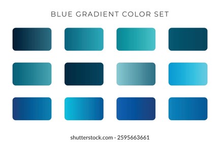 Vector Blue Gradient Color Palette