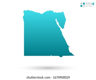 Egypt Map Vector Isolated Teal Color Stock Vector (Royalty Free) 1723474867