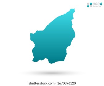 Vector blue gradient of San Marino map on white background. Organized in layers for easy editing.