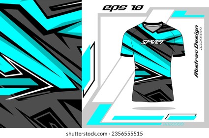 Vector  blue gray sports shirt jersey design template 3d