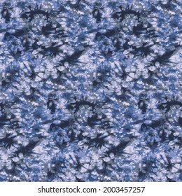 Vector blue grey allover batik seamless pattern