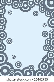 vector blue grey circles frame