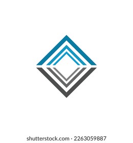 Vector blue and grey color logo design free vector