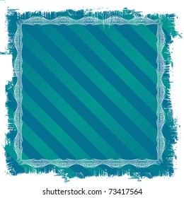vector blue grunge background with Guilloche pattern