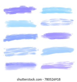 Vector blue grunge brush paint texture design. Acrylic hand painted art design 