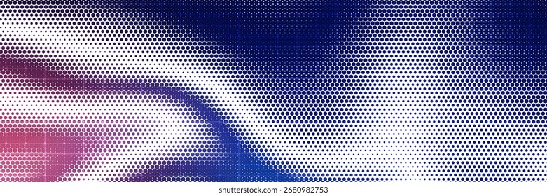 Vector blue halftone gradient top and bottom. Comics effect.  Isolated on white background