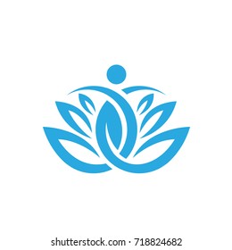 Vector Blue Healthy People Logo