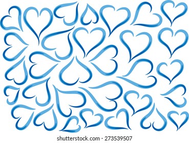 vector blue heart shape