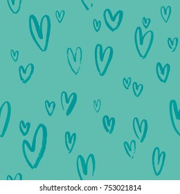 vector blue hearts seamless background