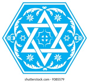 Vector Blue hebrew design