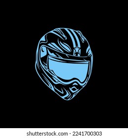 vector blue helmet. great to use for your helmet advertisement