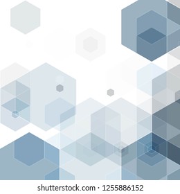 vector blue hexagons
