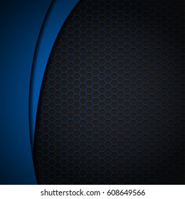 Vector blue hexagons technology texture background