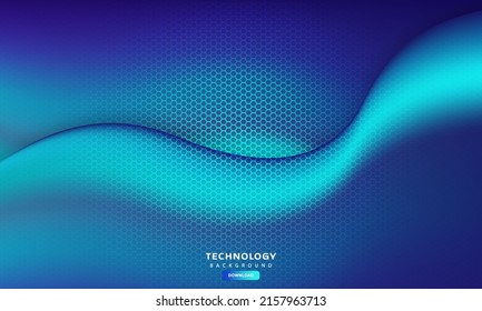 Fondo de ensueño del Holograma azul vectorial.