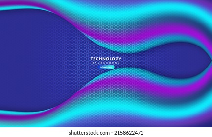 Vektorblauer Hologramm-Dreamy-Hintergrund.
