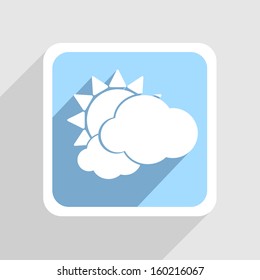 Vector blue icon on gray background. Eps10
