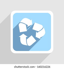 Vector blue icon on gray background. Eps10