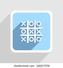Vector blue icon on gray background. Eps10