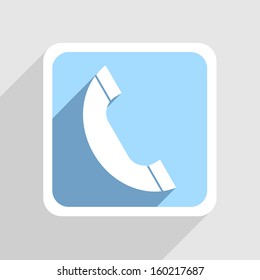 Vector blue icon on gray background. Eps10