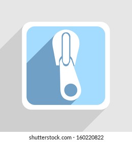 Vector blue icon on gray background. Eps10