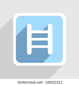 Vector blue icon on gray background. Eps10