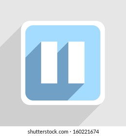 Vector blue icon on gray background. Eps10