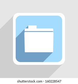 Vector blue icon on gray background. Eps10