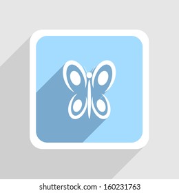 Vector blue icon on gray background. Eps10