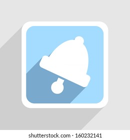 Vector blue icon on gray background. Eps10