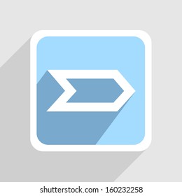 Vector blue icon on gray background. Eps10