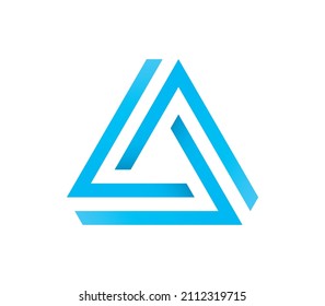 Vector Blue Icon Penrose Triangle Optical Stock Vector (Royalty Free ...