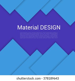 Vector Blue  Illustration. Modern material design background.