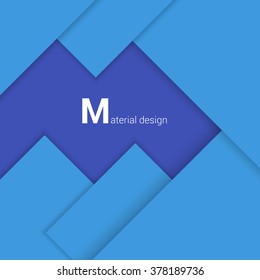 Vector Blue  Illustration. Modern material design background.