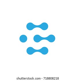 Vector Blue Initial C Molecule Hive Logo